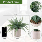 Coferset Fake Fern Small Fake Plant Fern Artificial Plants in Pot Realistic Faux Ferns Indoor for Bathroom Shelf Desk Home Office Kitchen Farmhouse Decor(Sage Green)
