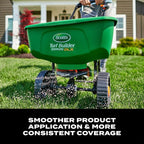 Scotts Turf Builder EdgeGuard DLX Broadcast Spreader - Spreader For Lawn Fertilizer, Weed & Insect Control, Grass Seed, and Ice Melt, Holds Up To 15,000 sq. ft. of Product