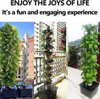 FLTRGO Hydroponics Tower - Hydroponics Growing System for Indoor Herbs, Fruits and Vegetables - Aeroponic Tower with Hydrating Pump, Timer, Adapter, Seeding Bed & Net Pots