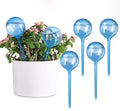 6-Pack Plastic Small Plant Watering Globes, Premium PVC Shatter-Resistant Plant Waterer, Self Watering Planter Insert with Tapered Opening, Automatic Watering Spikes for Daily & Vacation