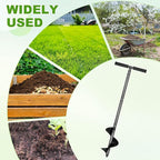 M METERXITY Compost Turning Tool 33.4 Inch Compost Stirring Tool Manual Lawn Aerators Mixing Tool for Gardening Bed/Plant Box/Outdoor Tumbler Bins Bags [Black]