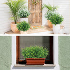 RECUTMS Fake Plants Artificial Spring Plants Outdoor Fake Flowers for Outdoor Artificial Flowers UV Resistant Artificial Plants Outside Front Porch Spring Decorations for Home(Green)