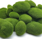 TIHOOD 30 PCS 3 Size Artificial Moss Rocks Decorative, Green Moss Balls,Moss Stones, Green Moss Covered Stones, Fake Moss Decor for Floral Arrangements, Fairy Gardens and Crafting