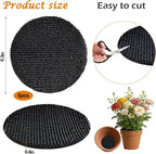 6Pcs 6.3inch Pot Mesh Drainage Discs Double Layer Plant Pot Hole Insert Pads Cutable Bonsai Pot Bottom Grid Mat Mesh Reusable for Indoor Outdoor Potted Plant Prevent Soil Loss Keep Roots Healthy