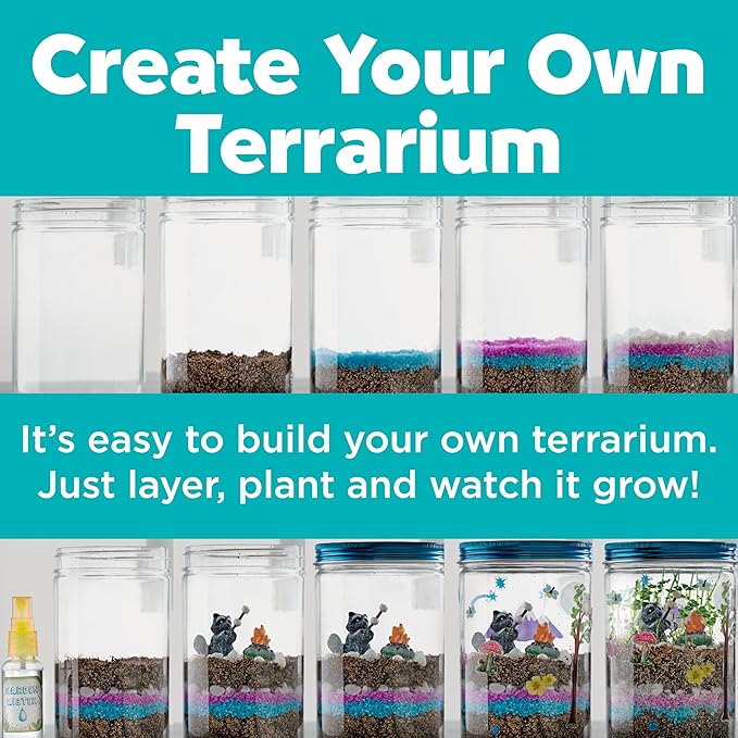Creativity for Kids Grow 'N Glow Terrarium Kit - Educational Science Kits| Easter Basket Stuffers for Kids Gifts for Boys and Girls| Craft and STEM Projects (Ages 6+)