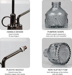TOMEX Glass Plant Mister Spray Bottle 200ML Vintage Style Plant Spritzer Small Sprayer Mister Succulent Watering Bottle with Top Pump Watering Can for Indoor Outdoor House Plants,Flowers (Grey)