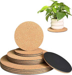 vensovo 12 Pcs Cork Plant Coasters & Saucers 4/6/8 Inch – Absorbent Round Mats for Indoor Flower Pots, Planters, Houseplants, Surface Protector for Table & Floor