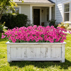 Roberly 24 Bundles Artificial Flowers for Outdoors UV Resistant Silk Fake Flowers Faux Plastic Plants for Porch Garden Window Box Indoor Outdoor Spring Summer Home Farmhouse Decor, Fuchsia