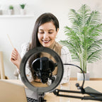Artificial Palm Tree 6ft Tall Fake Palm Tree Indoor Decor with 18 Leaves and Real Bark Design Faux Tropical Areca Palm Silk Floor Plant in Pot for Home Office Living Room Bedroom Decor 1pcs