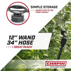 Chapin Pump Sprayer, 1‑Gallon, Deluxe, Lawn & Garden, Translucent Poly Tank, Ergonomic Handle, Adjustable Cone Nozzle & in‑Tank Filter for Herbicides, Pesticides, Fertilizers & Cleaning Applications