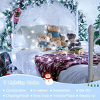 JMEXSUSS 132 ft 400 LED White Christmas Lights Indoor Outdoor Waterproof, 8 Modes White String Lights Plug in with Remote, Christmas String Light for Outside Tree Party Patio Bedroom Classroom Decor