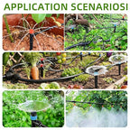 Drip Irrigation System,248FT Automatic Garden Watering System with 1/2" & 1/4" Fast-Lock Tubing Adjustable Nozzles & Sprinklers,Quick-Connect Drip Irrigation System Kit for Garden,Lawn,Potted Plants