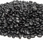 Black Small Decorative Pebbles - 2LB Gravel River Rock,Natural Polished Decorative Stones 3/8" Gravel Size,Pebbles Gravel for Bamboo Plants,Succulent,Home Decor,Landscaping,Vase Fillers and More.