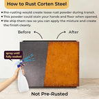 Tall & Long Corten Steel Style Planter with Middle Shelf, 36W x 11D x 30H Large Rectangular Outdoor Planter Box, Paint-free Metal Garden Planter for Patio, Yard, Balcony | Easy 5-Min Assembly, Rust