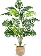 Der Rose 44" Fake Plants Artificial Palm Tree with Hand Woven Basket for Home Office Living Room Balcony Indoor Easy Assembly