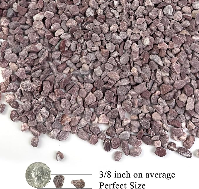 FANTIAN 2 lbs Succulent and Cactus Pebbles Gravel, 3/8 Inch Decorative Red River Rocks for Plants Indoor, Vases, Terrarium, Potted Top Dressing and Outdoor Decorative Stones