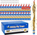 24 Pack Fly Trap, Fruit Fly Traps Indoor for Home, Fly Strips Fly Catcher Fly Tape Fly Paper Fly Ribbon Fly Traps Outdoor, Flying Insect Trap, Gnat Trap for Bug, Insect, Pest, Mosquito