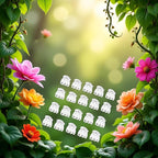 50Pcs Transparent Plant Orchid Clips,Flowers Fixer for Garden Vine Stem Plants Climbing Clasp for Support,Orchid Clips for Plants Support Garden Stakes