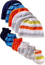 Onesies Brand Unisex Baby 12-piece Cap and Mitten Set