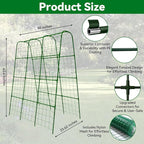 Cucumber Trellis - 62.4"*50" Cucumber Trellis for Raised Bed with Plastic-Coated Steel Pipe, U-Shape Garden Trellis for Climbing Plants, Garden Trellis for Cucumbers, Beans(Green)