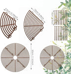 2Pcs (Large Small Plants Covers Soil,Plant Pot Grid,Plastic Plant Covers from Animals with Ground Nails,Keep Dog and Cat Out of Potted Plants for Indoor Plants (7.5/11.8 Inch)