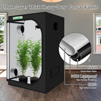 zazzy Grow Tent 32"x32"x63", High Reflective Mylar Grow Room with Observation Window, Removable Floor Tray and Tool Bag for Planting Indoor Fruit Flower Veg 3'X3'