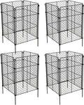 4 Pack Plant Protectors from Animals, 16Pcs DIY Plant Cages 12.6"x12.6"x16", Chicken Wire Garden Animal Barrier, Keep Rabbits & Chipmunks Out for Vegetables, Shrubs & New Plants