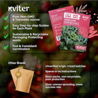 KVITER 600 Vates Blue Scotch Curly Kale Seeds (Brassica oleracea) – Curled Green Kale Seed Packets Heirloom Seed Outdoor & Indoor Home Garden – Cold Hardy Dwarf Vegetable Seeds for Planting