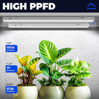 Barrina T5 Grow Lights, 5000K White Full Spectrum LED Grow Light, 2ft 80W (8 x 10W) Plant Grow Lights for Indoor Plants, Plug and Play, 8-Pack