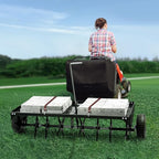 VEVOR Tow Behind Plug Aerator, 48-Inch Tow Behind Lawn Plug Aerator with Universal Hitch, Pull Behind Aerator with Iron Spikes Alternately Arranged, Lawn Aerator Tow Behind for Gardens, Lawns, Farms