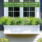 TURNMEON 12 Bundles 4 Styles Fake Plants Artificial Plants Outdoor, UV Resistant No Fade Fake Flowers Outdoor Faux Plants Boston Fern Lavender Plastic Greenery Shrubs for Outside Gardens Home Porch