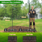 Lawn Leveling Rake 30x10 inch, Heavy Duty Ground Leveler for Soil, Sand, Effortless Smooth Use & Easy Assembly Stainless Steel Landscape Rake for Backyard, Garden, Golf Course, Black