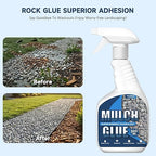 Mulch Glue, 16.9 fl oz - Sprayer Ready to Use Rock Glue for Landscape - Pet Safe & Plant Safe, Fast-Dry No Dilution - Spray for Gravel/Pebbles/Stones for Outdoor Gardens