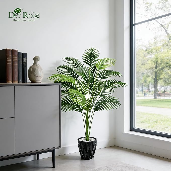 Der Rose 44" Artificial Palm Tree with Stable Base for Indoor Living Room Office Porch Balcony Decor