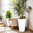 22.4 Inch Tall Planters for Outdoor Indoor Plants Set of 2, Tapered Large Flower Pots with 2 Trays and a Water Level Monitor Planter Pots, Plant Pot for Patio, Balcony, Lounge