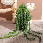 6pcs Artificial Succulents Hanging Plants, Fake Hanging Plant String of Pearls Plant, Faux Greenery Plants Draping Greenery Stems for Spring Indoor, Outdoor, Wall, Home, Backdrop, Garden