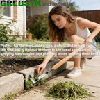 GREBSTK Crack Weeder Crevice Weeding Tool Stainless Steel Manual Weeder Beech Handle Gardening Tool, 22 inch