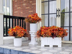 24 Bundles Fall Flowers Artificial for Decoration, Artificial Mums for Outdoor Maples Flowers for Outside Garden Yard Window Fall Decorations for Home Thanksgiving Autumn Fall Decor