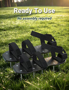 Lawn Aerator Shoes with Hook & Loop Straps for Effectively Aerating Lawn Soil, One Size Fits All Free-Installation Heavy Duty Spiked Sandals Shoes for Yard Grass Garden Black