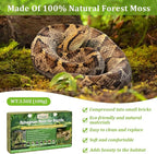 Legigo 3.5 OZ Sphagnum Moss for Reptile- 4 QT Natural Reptile Moss Terrarium Moss Substrate, Snake Tank Moss Peat Moss Reptile Bedding for Snake, Gecko, Ball Python, Frog and Orchids Plants