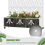 Casaphoria Metal Raised Garden Bed with Trellis and Wheels, 72"x47"x16" Arched Planter Box for Climbing Plants, Vegetables & Vines, Features Drainage Holes and Privacy Screen, White-Star