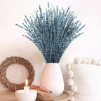 Uieke Dried Lavender Flowers, 16" Preserved Dried Lavender Bundles Blue Flowers Stems Bouquet for Shower Weeding Home Fragrance Vase Crafts Decor, 100g(3.52oz)