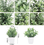 Der Rose 6 Pack Fake Plants Small Artificial Plants Faux Plants Indoor for Home Bathroom Bedroom Living Room Classroom Decor