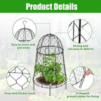 Phoncoo 6 Pack Garden Cloches for Plants, Sturdy Plant Protectors from Animals, Chicken Wire Cage for Plants Garden Cages to Keep Bunnies Chicken Squirrels Birds Animals Out