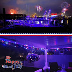 JMEXSUSS 200 LED 66ft Red White and Blue Lights Outdoor, Expandable Waterproof 4th of July Lights, 8 Modes Patriotic String Lights Plug in for 4th of July Tree Independence Day Indoor Decorations