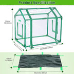 Mini Greenhouse with Potting Mat for Indoor Plant, Heavy Duty Portable Green House with Waterproof Pot Pad for Small Plants, Clear Small Plant Tent for Seed Humidity (Green)