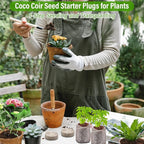 Legigo 100 PCS 35mm Coco Coir Pellets Seed Starter Soil Pods, Compressed Seed Starting Coconut Coir Pellets Soil Plugs for Seedlings, Seed Plant Starter Pods for Garden Herbs Flowers Vegetables