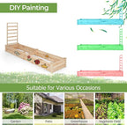 S AFSTAR Raised Garden Bed with Trellis & Planter Box, 93" L x 25" W x 40" H Outdoor Wooden Planter Box Kit for Flower Herb Vegetable Fruit Climbing Vines, Elevated Gardening Bed for Garden Patio