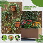 Casaphoria Metal Raised Garden Bed with Trellis and Wheels, 72"x47"x16" Arched Planter Box for Climbing Plants, Vegetables & Vines, Features Drainage Holes and Privacy Screen, Brown-Square