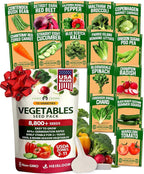 HOME GROWN 15 Variety Survival Seed Vault 7,000+ Heirloom Non-GMO Vegetable Seeds for Planting, High Germination, Complete Garden Starter Kit, Prepper Survival Gear, Indoor Outdoor